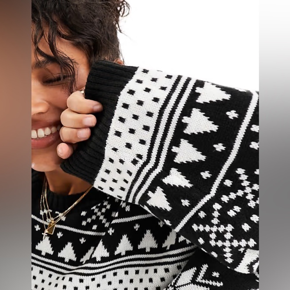 Asos Fairisle Oversized Sweater - Plus Size 14 - Picture 3 of 3